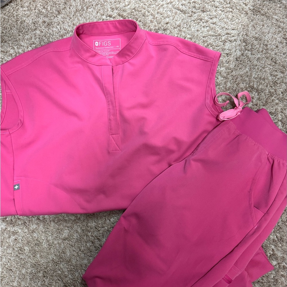 Figs F*** ing Pink scrubs set XS Rafaela and XSP Zamora jogger